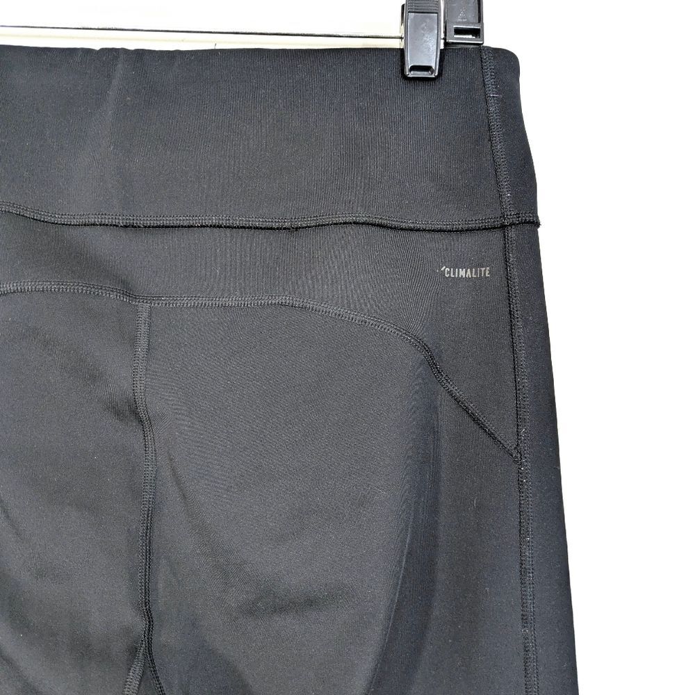 Adidas Climalite Three Stripe Athletic Pants - Black & White - Size Large Womens - Picture 7 of 9
